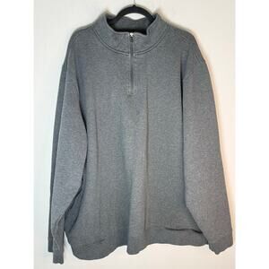 L.L. Bean Men’s 1/4 Zip Sweatshirt Heather Gray‎ Pullover Size XXL Tall